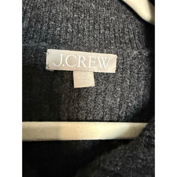 J.Crew half zip dark grey ribbed pullover sweater - Picture 2 of 7